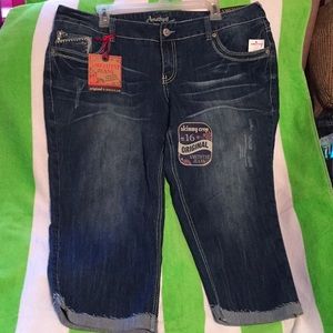 Amethyst Denim Crop Jeans  size 16 NWT